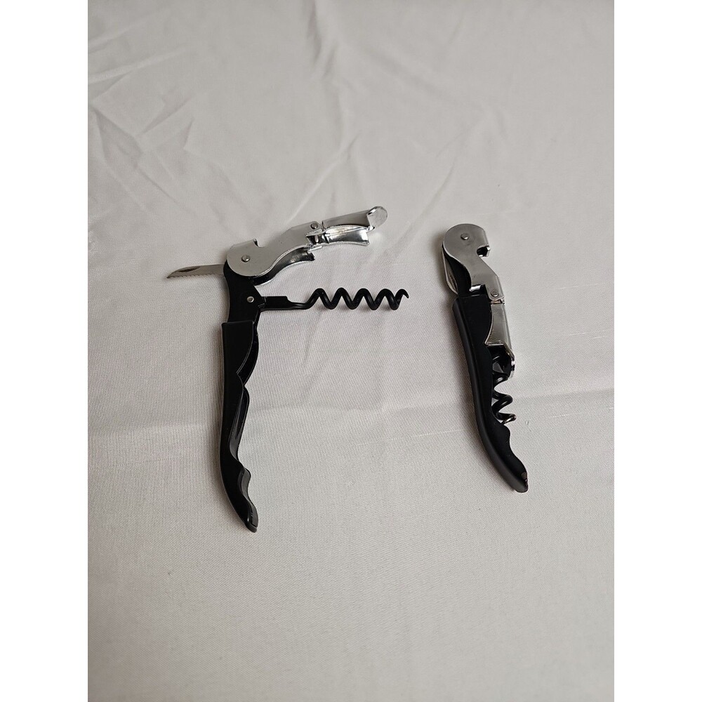 Mercer Culinary Waiter's Corkscrew Wine Bottle Opener Set of 2 Black